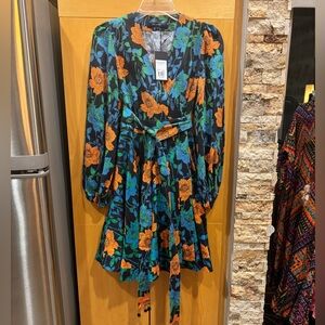 Jim ThompsonFloral Print LinenWrap Dress